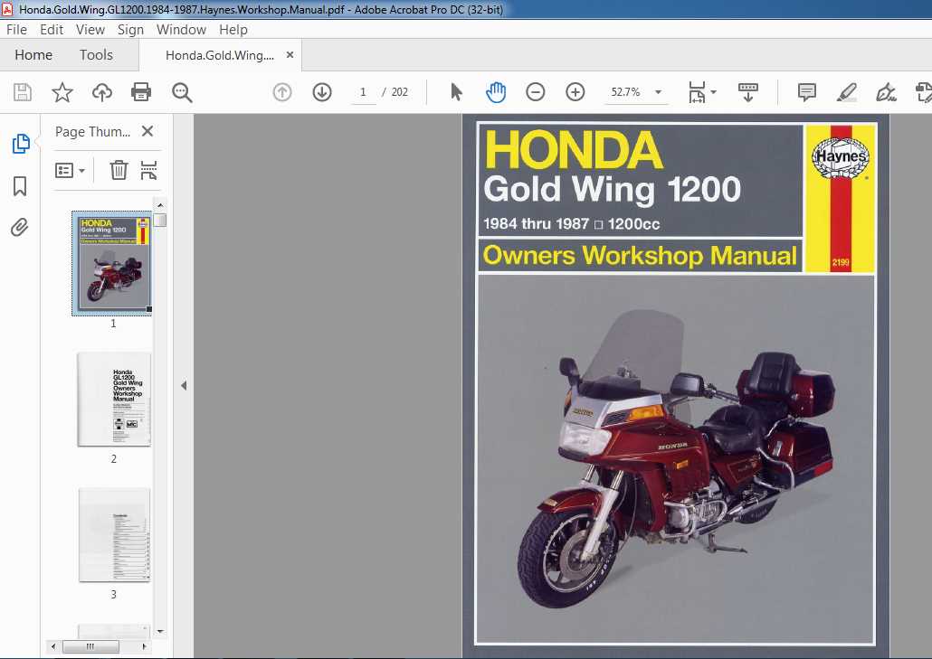 1984 honda goldwing repair manual