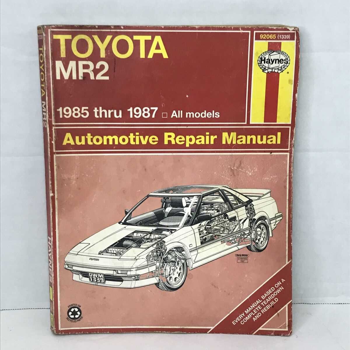 1987 toyota mr2 repair manual