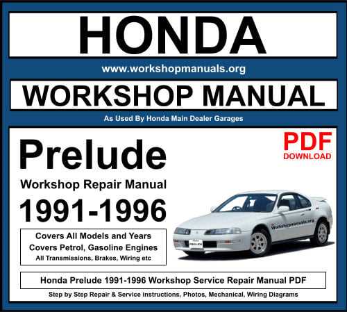 1991 honda prelude repair manual