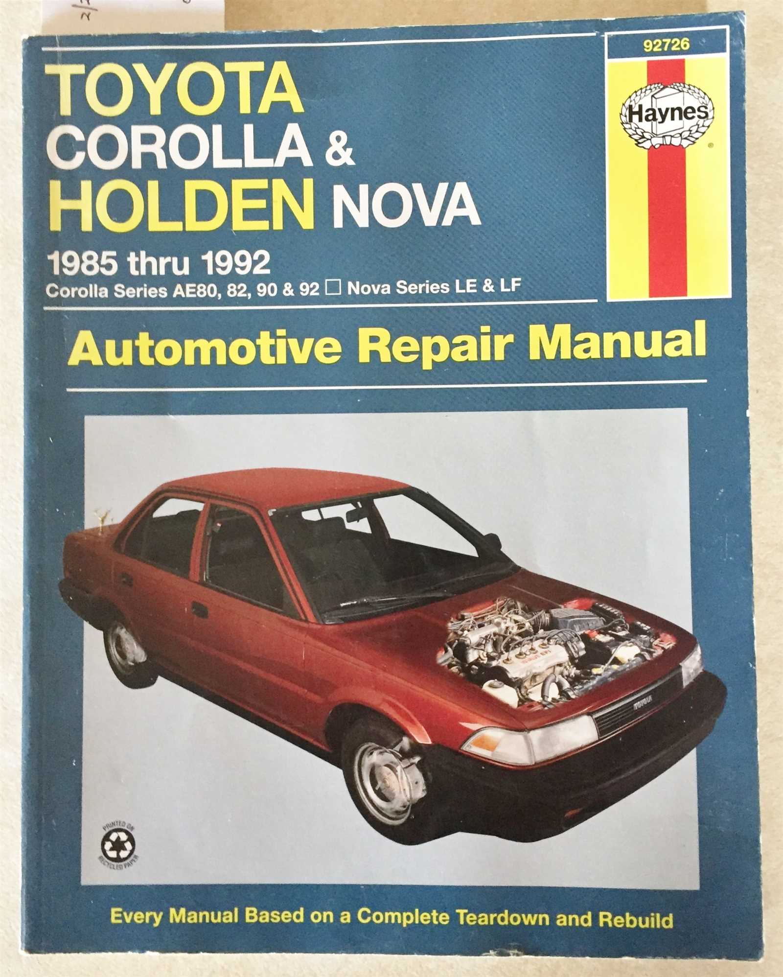 1991 toyota corolla repair manual