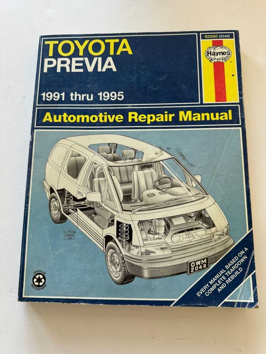 1991 toyota previa repair manual