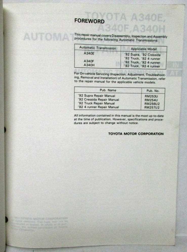 1992 toyota truck repair manual