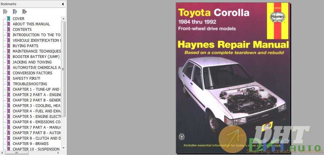 1992 toyota corolla repair manual