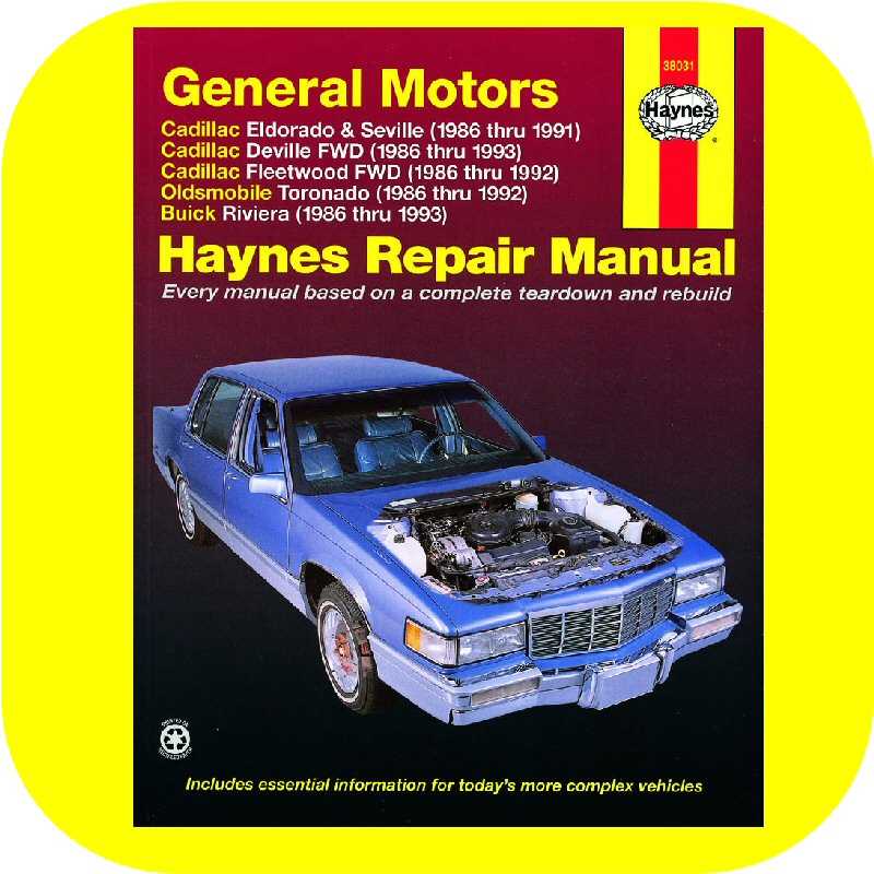 1993 cadillac deville repair manuals