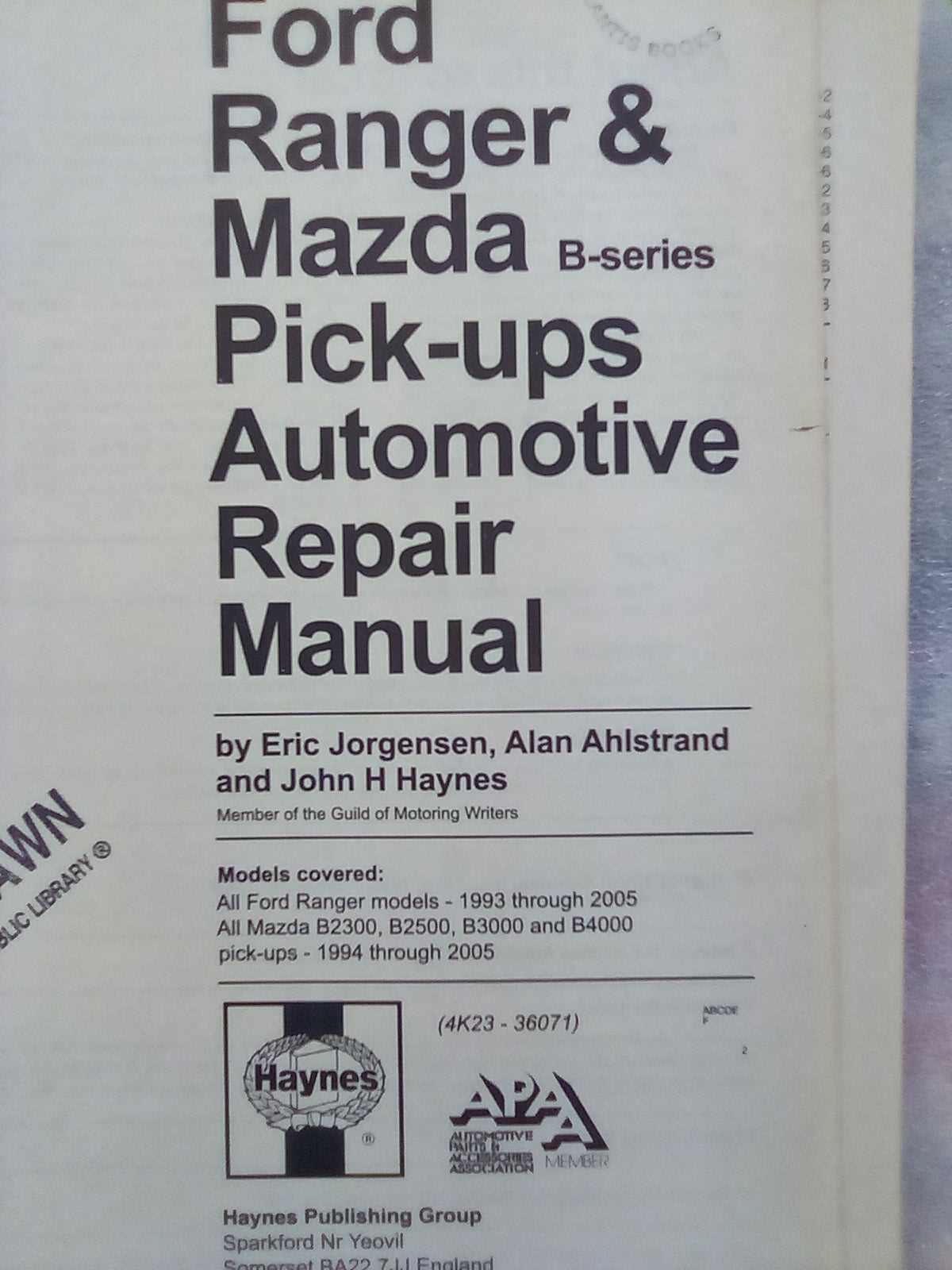 1993 ford ranger repair manual