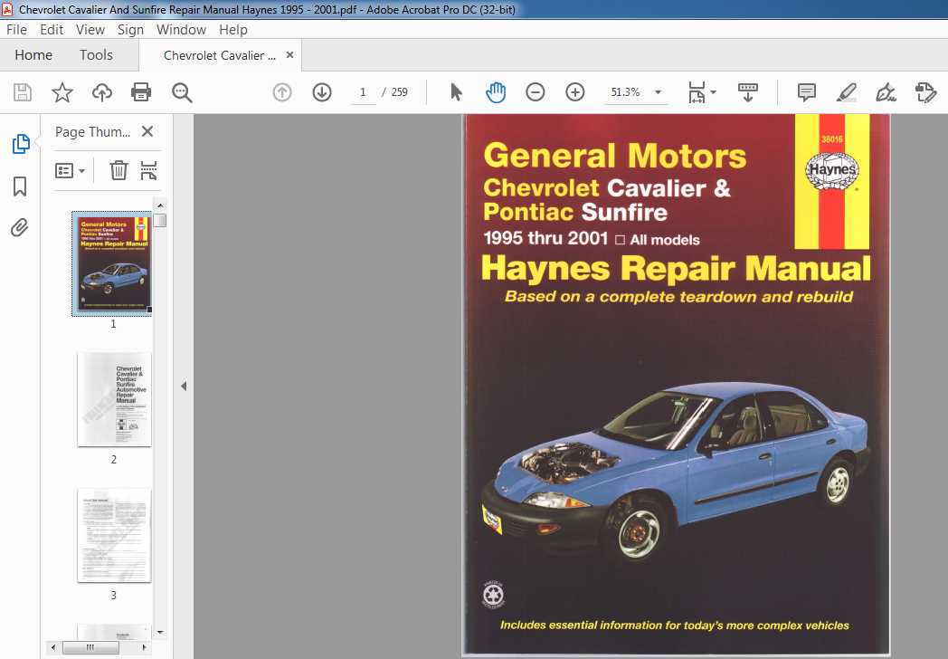 1994 chevy cavalier repair manual