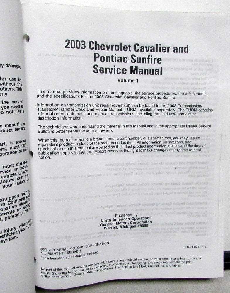 1994 chevy cavalier repair manual