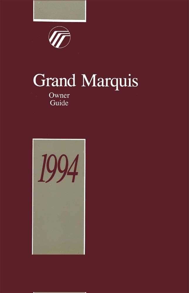 1994 mercury grand marquis repair manual