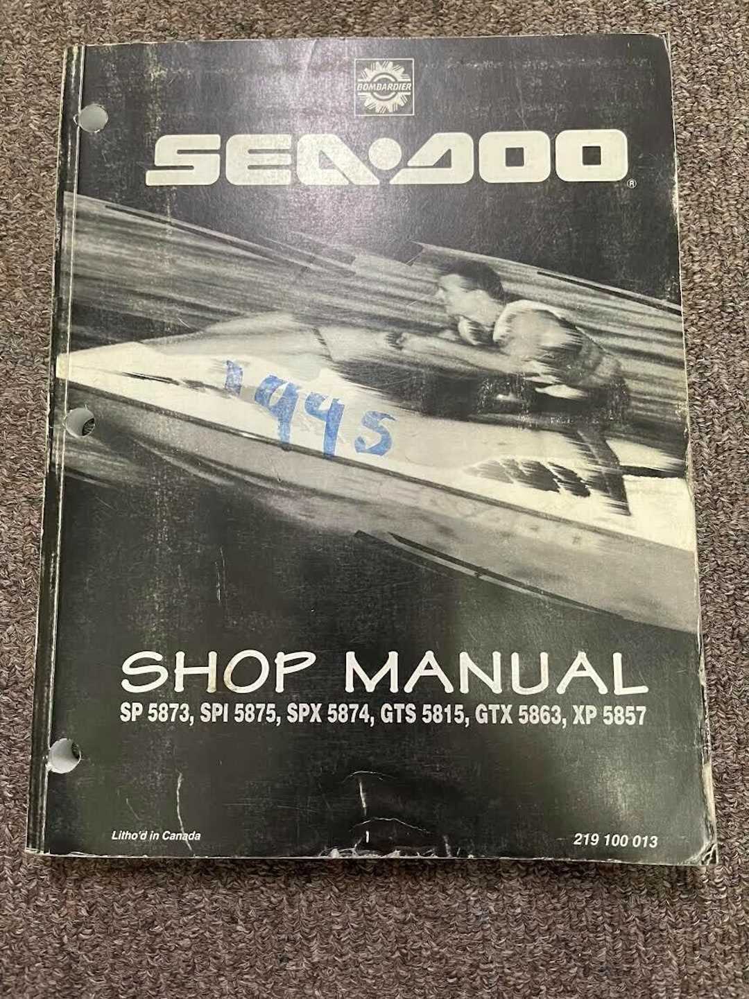 1996 seadoo xp repair manual