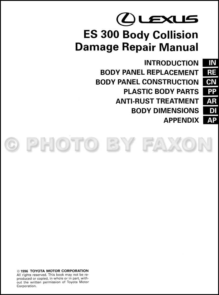 1997 lexus es300 repair manual