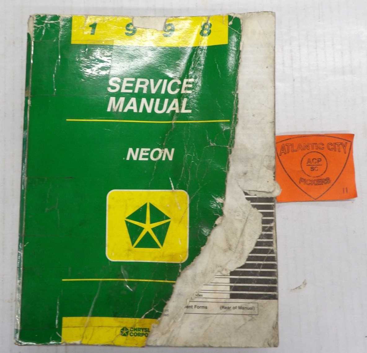 1998 dodge neon repair manual