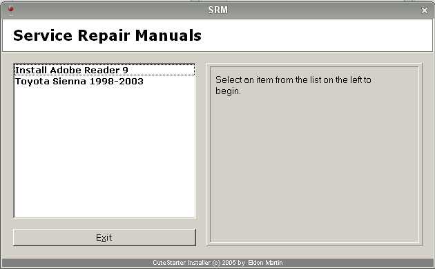 1998 toyota sienna repair manual