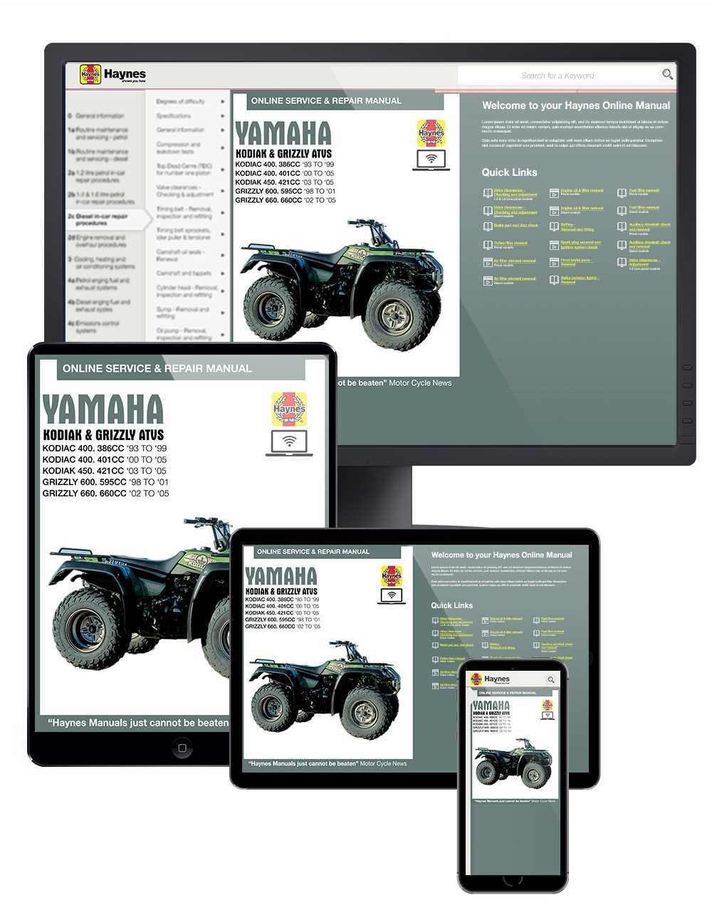 1998 yamaha grizzly 600 repair manual