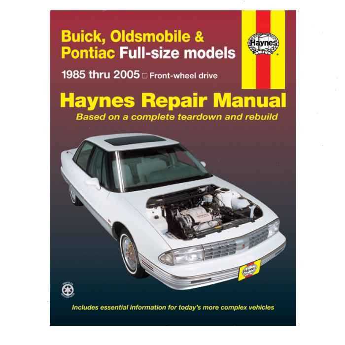 1999 buick park avenue repair manual