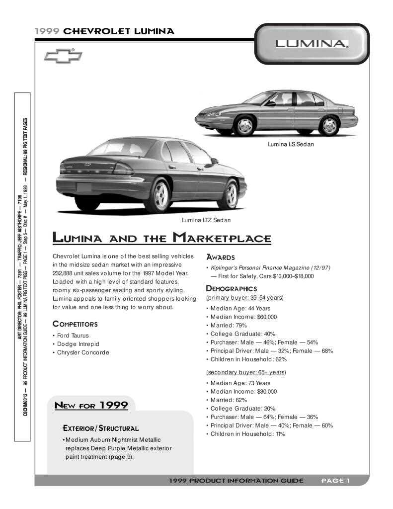 1999 chevy lumina repair manual