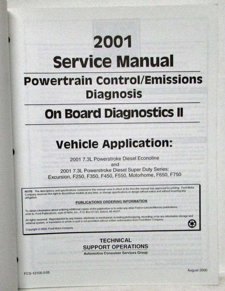 2001 7.3 powerstroke repair manual