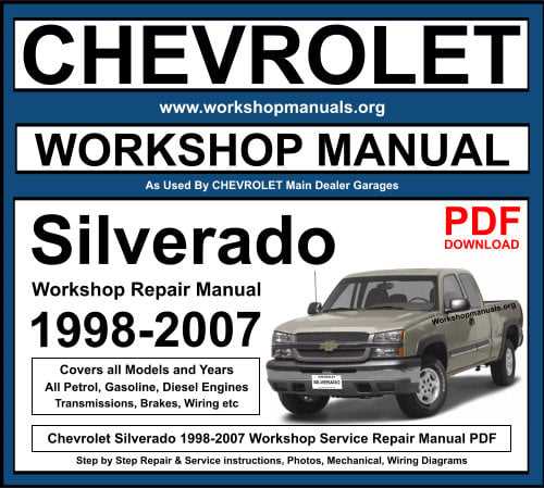 2001 chevy silverado repair manual