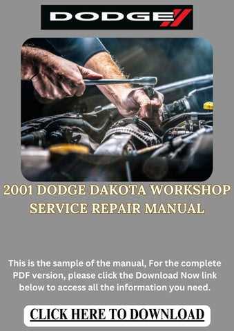 2001 dodge dakota repair manual