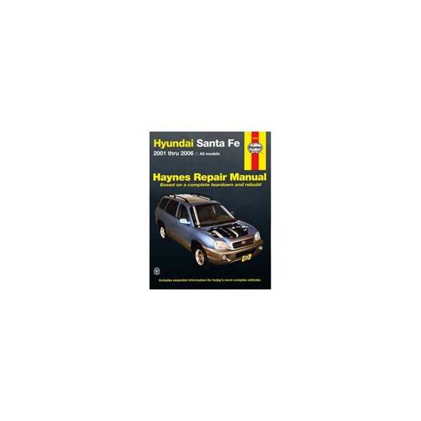 2001 hyundai santa fe repair manual