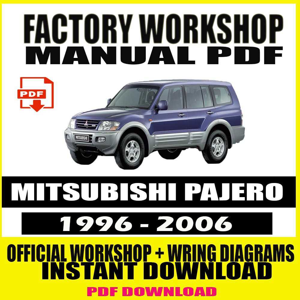 2001 mitsubishi montero sport 3.0 repair manual