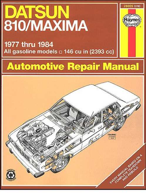 2001 nissan maxima repair manual