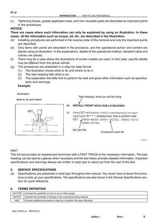 2001 toyota corolla service repair manual