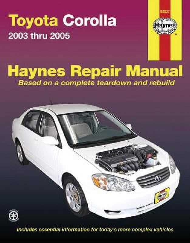 2001 toyota corolla service repair manual