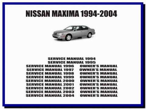 2001 nissan maxima repair manual