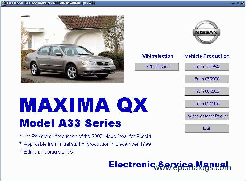 2001 nissan maxima repair manual