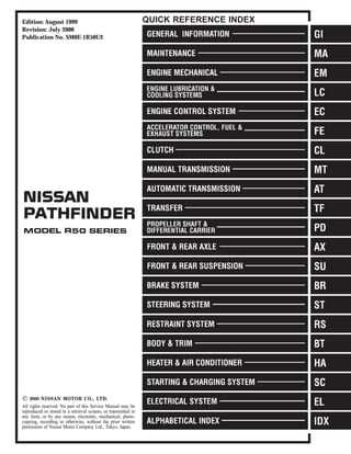 2001 nissan pathfinder repair manual