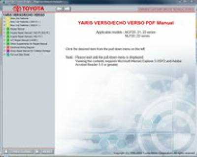 2001 toyota echo service repair manual