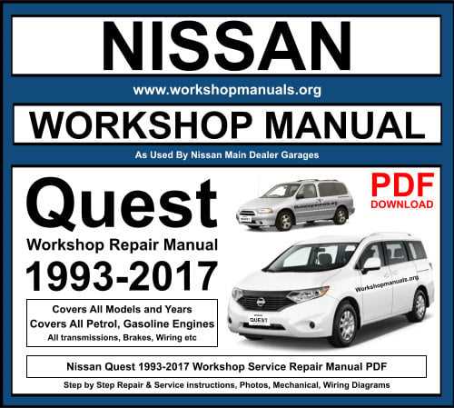 2002 nissan quest repair manual