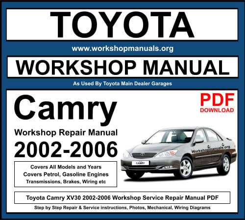 2002 toyota camry repair manual