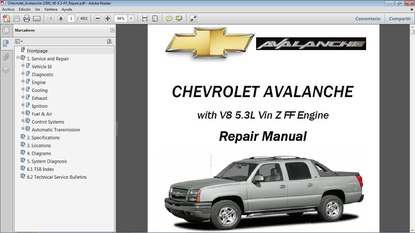 2003 chevy avalanche repair manual