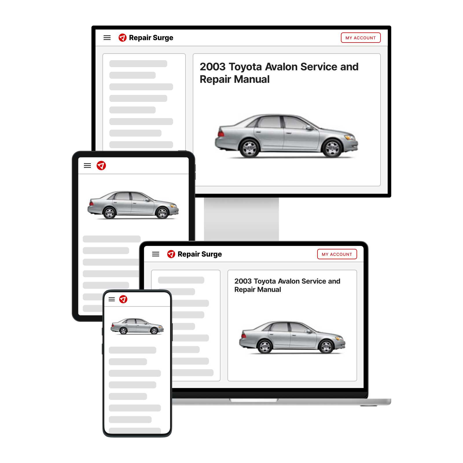 2003 toyota avalon repair manual