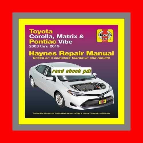 2003 toyota matrix repair manual