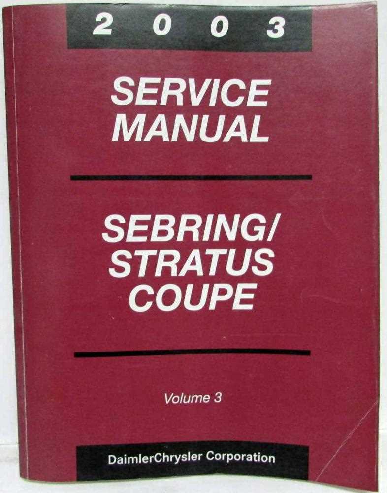 2003 dodge stratus repair manual