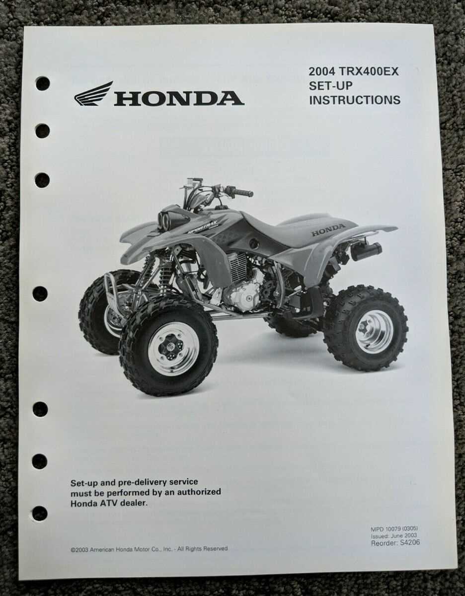 2003 honda 400ex repair manual