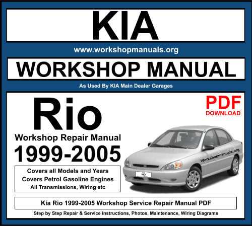 2003 kia rio repair manual