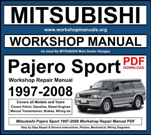 2003 mitsubishi montero repair manual