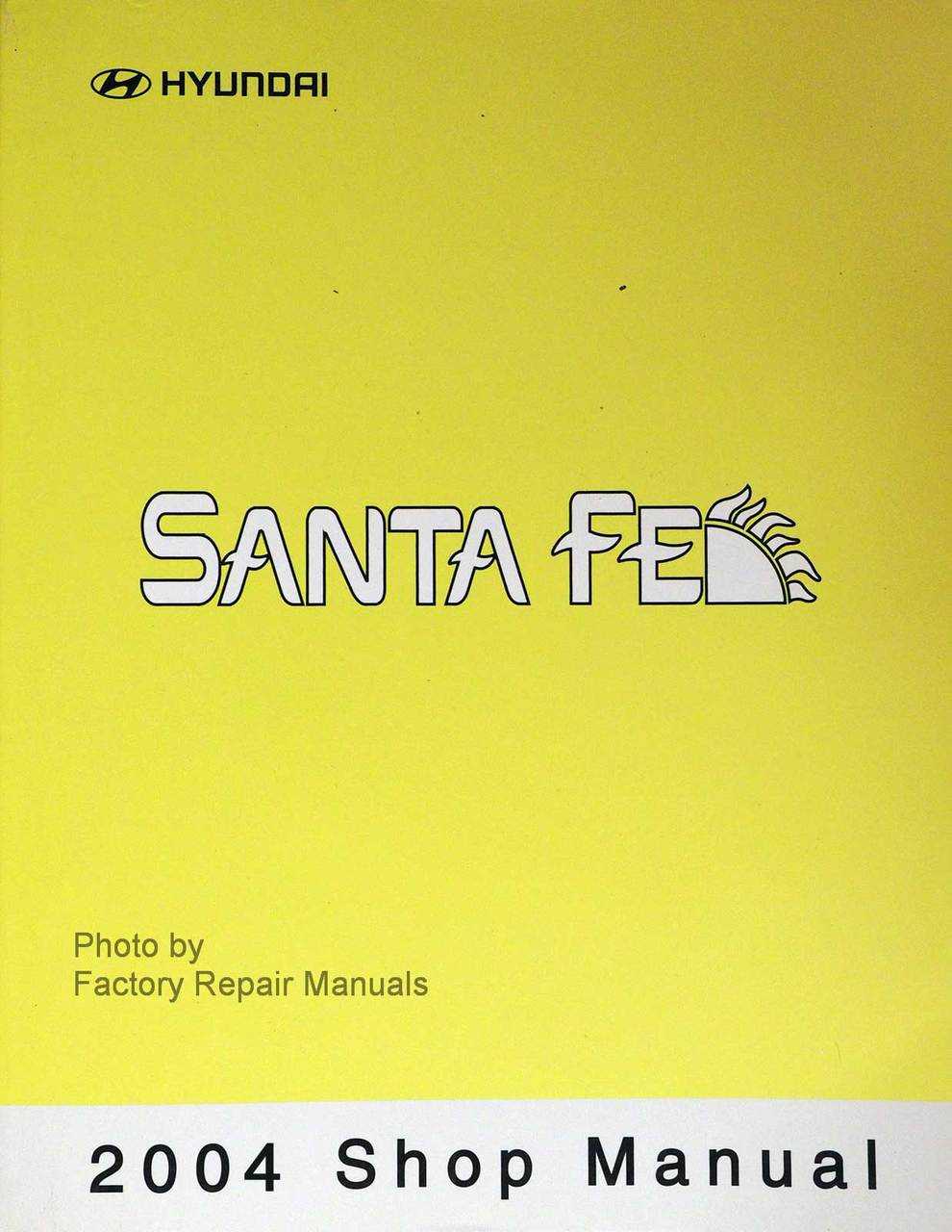 2004 hyundai santa fe repair manual