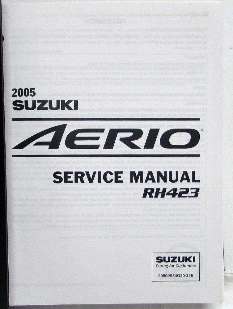 2004 suzuki aerio repair manual