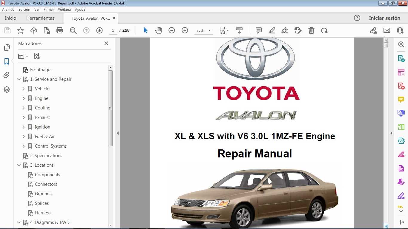 2004 toyota avalon repair manual