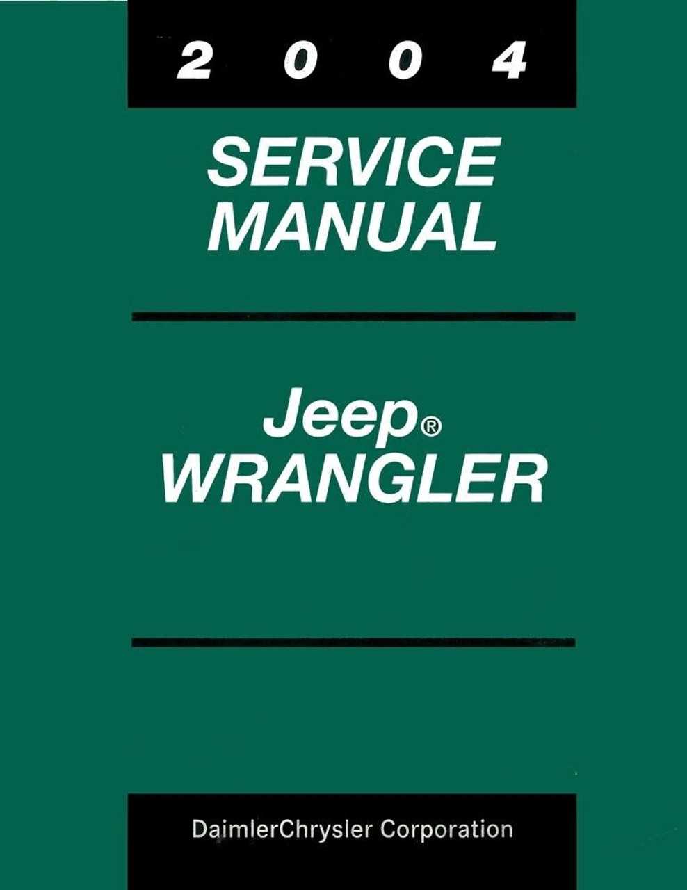 2004 jeep wrangler repair manual