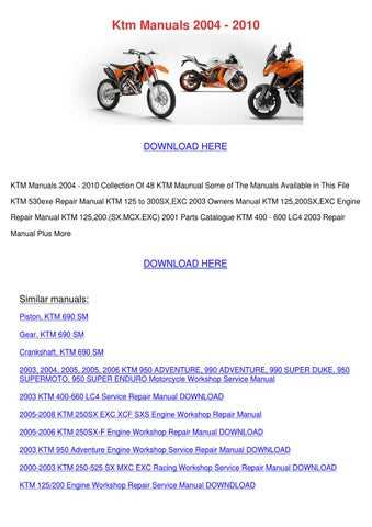 2004 ktm 450 exc repair manual