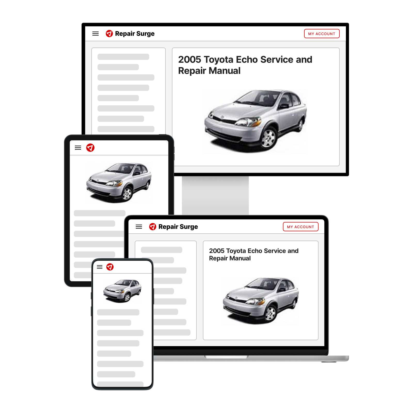 2005 toyota echo repair manual