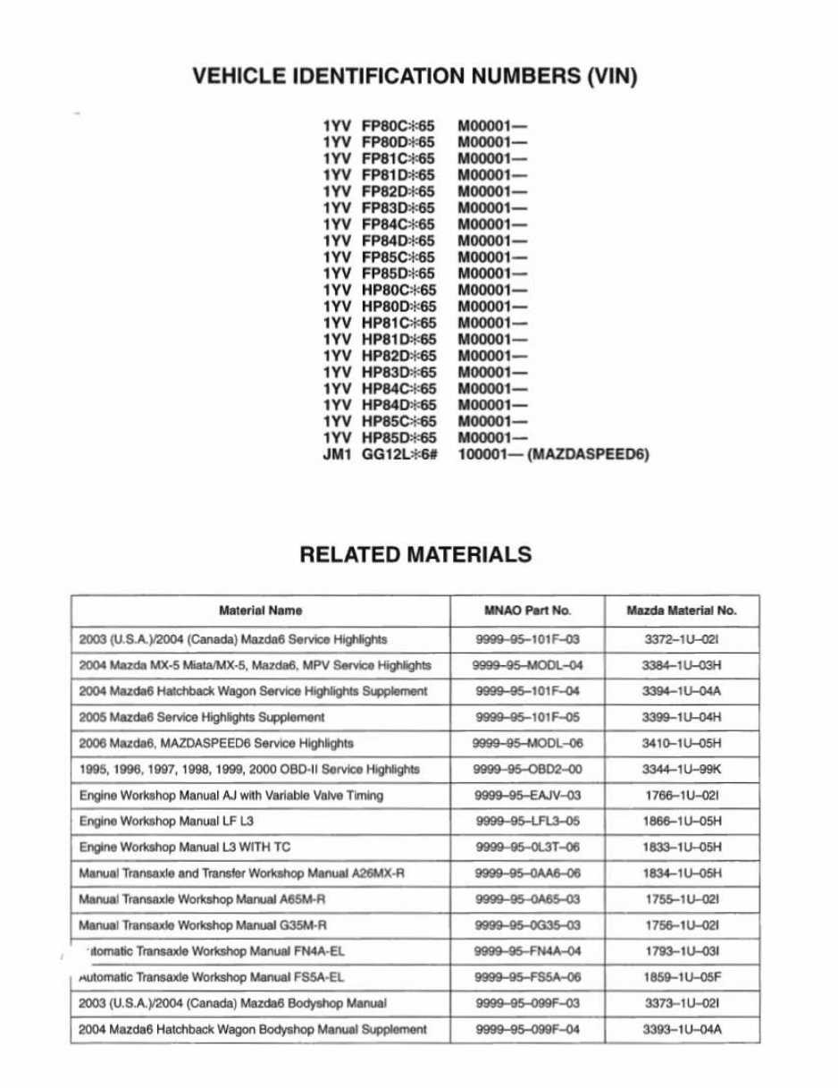 2005 mazda 6 repair manual