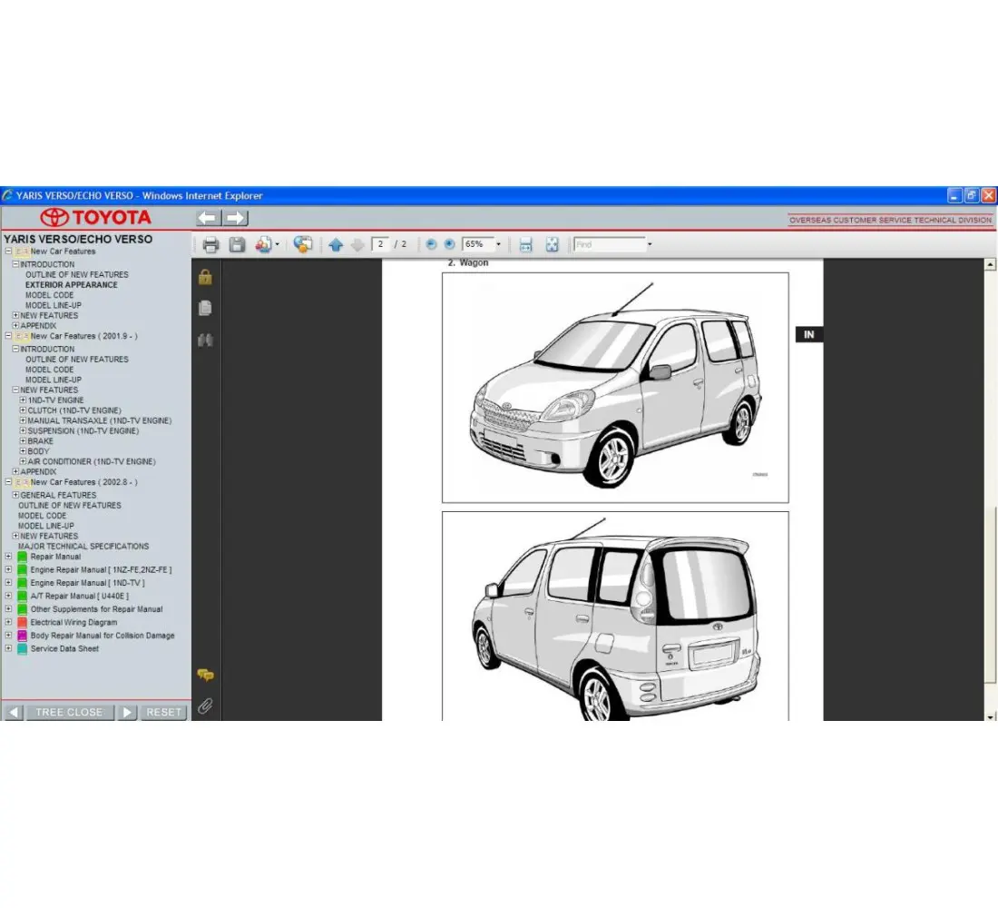 2005 toyota echo repair manual