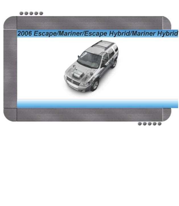 2006 ford escape repair manual