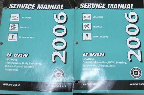 2006 chevy uplander repair manual